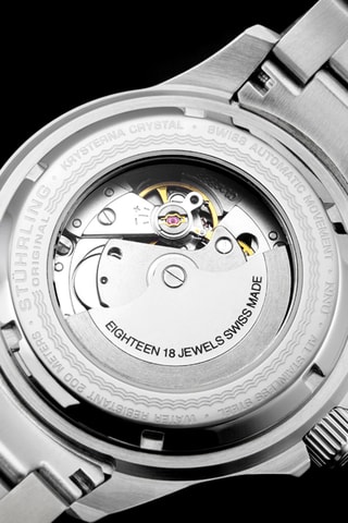 Reloj automático de acero Aquadiver - Plateado y azul