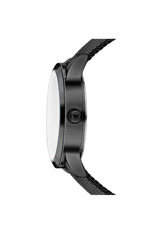 Reloj de cuarzo de acero Perth - Negro