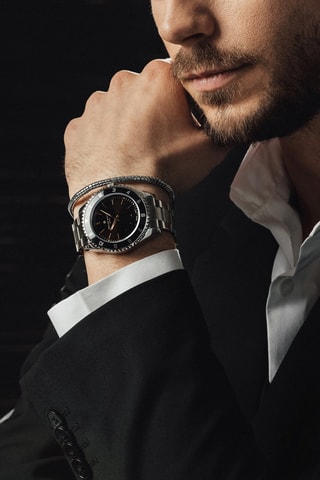 Reloj de cuarzo de acero - Plateado