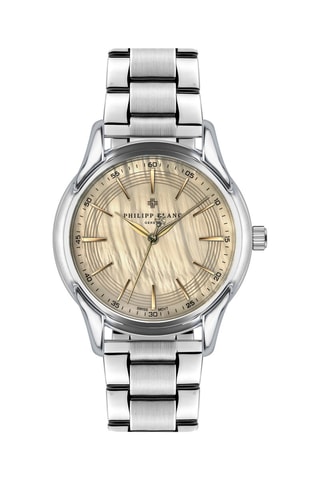 Reloj de cuarzo de acero - Plateado