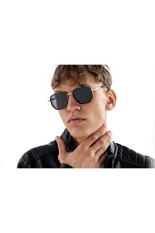 Gafas de sol polarizadas unisex - Dorado y negro