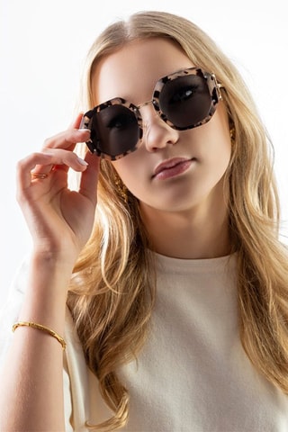 Gafas de sol mujer - Negro, marrón y dorado