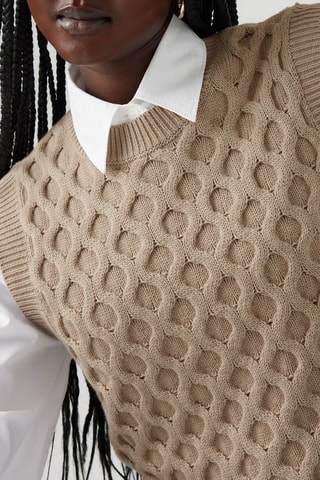 Maglia senza maniche - Beige