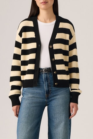 Cardigan - Nero ed ecrù