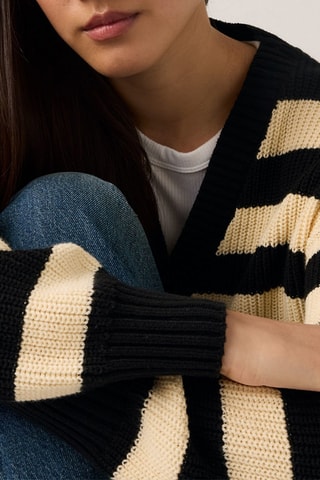 Cardigan - Nero ed ecrù