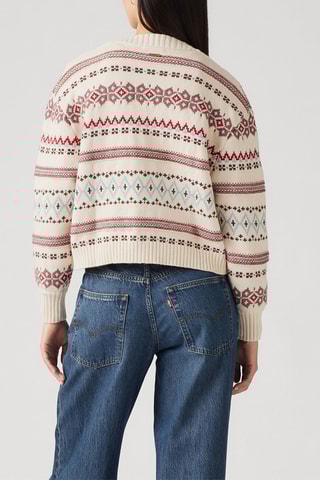 Cardigan - Beige e bordeaux