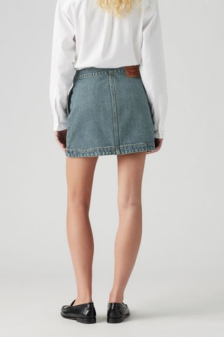 Gonna a portafoglio in jeans - Blu