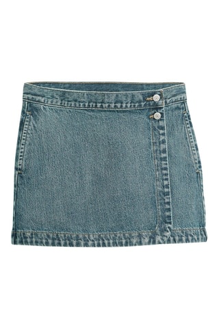 Gonna a portafoglio in jeans - Blu