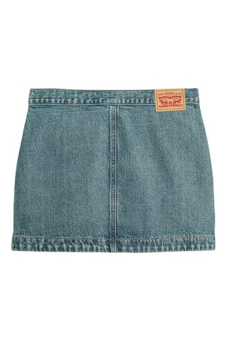 Gonna a portafoglio in jeans - Blu