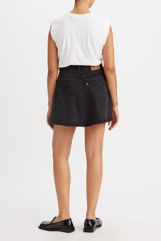 Minigonna in jeans - Nero 