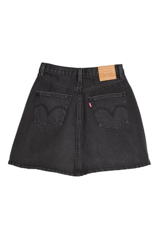 Minigonna in jeans - Nero 