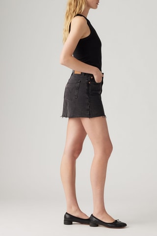 Minigonna in jeans - Nero