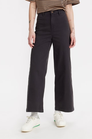 Pantaloni chino a vita alta - Nero