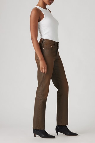 Jeans a vita alta 501® - Marrone