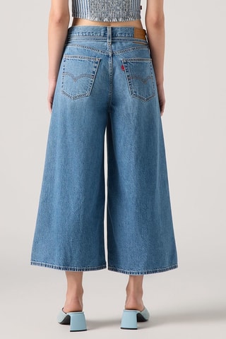 Jeans bootcut 7/8 a vita alta - Cobalto