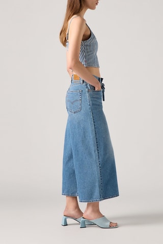 Jeans bootcut 7/8 a vita alta - Cobalto