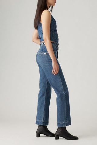 Jeans tailored a vita alta - Blu scuro