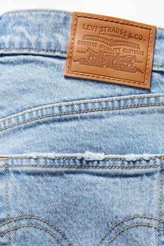 Jeans straight a vita alta - Celeste