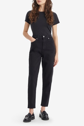 Jeans mom a vita alta - Nero