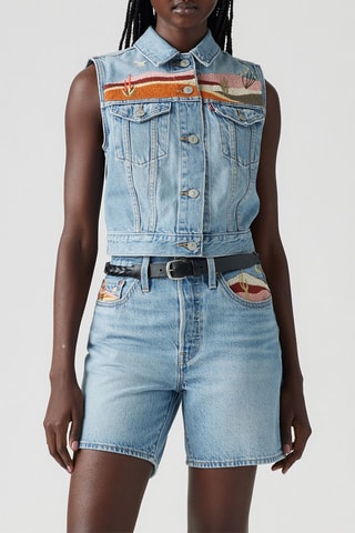 Giacca senza maniche in jeans - Blu