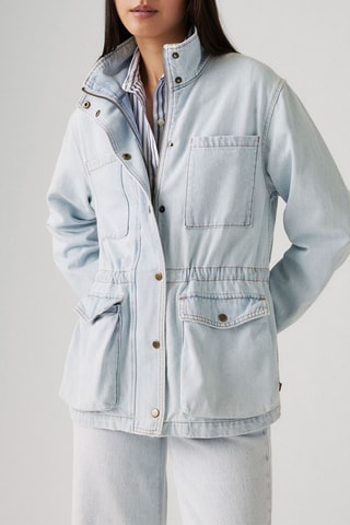 Parka in jeans Karlie Utility - Celeste