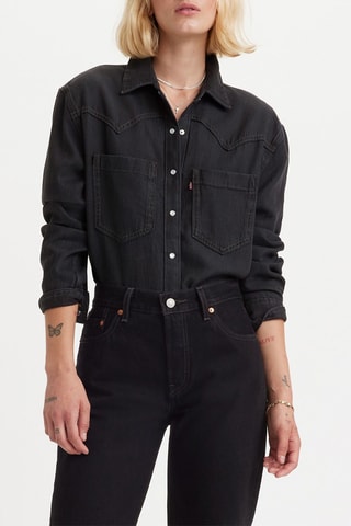 Camicia in jeans - Nero