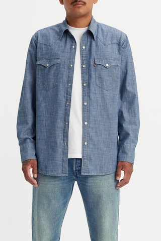 Camicia in jeans - Celeste