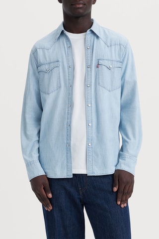 Camicia in jeans - Celeste