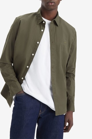 Camicia slim Battery - Verde oliva