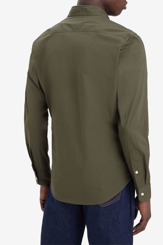 Camicia slim Battery - Verde oliva
