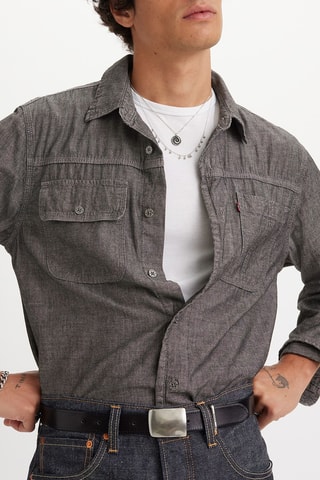 Camicia in jeans - Nero melange