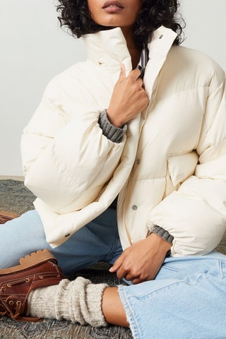 Piumino con cappuccio - Bianco