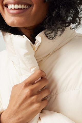 Piumino con cappuccio - Bianco