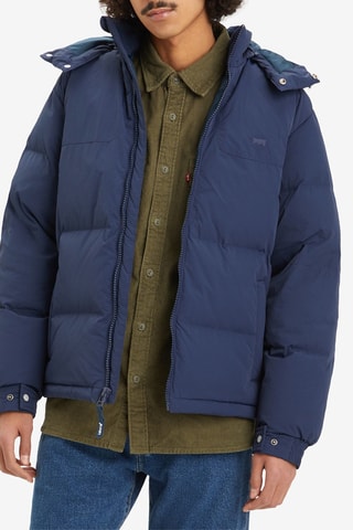 Piumino con cappuccio - Navy