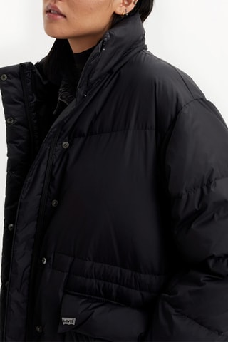 Piumino con cappuccio - Nero