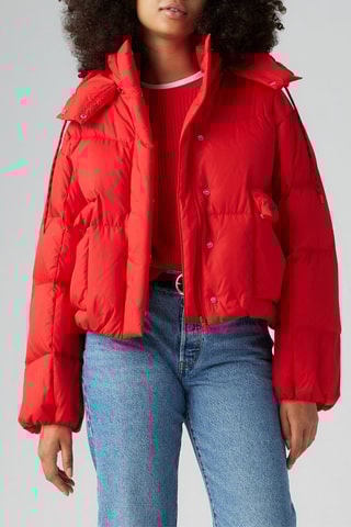 Piumino con cappuccio - Rosso