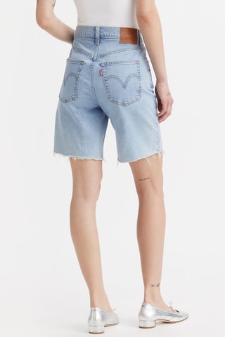 Shorts in jeans a vita alta - Blu