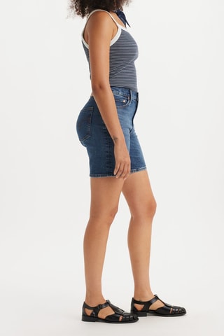 Shorts in jeans a vita alta - Blu