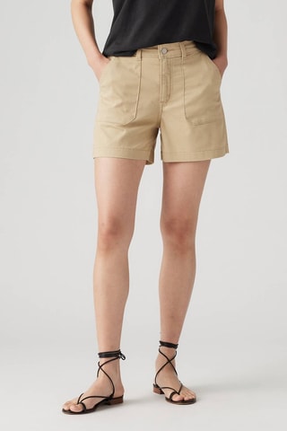 Shorts a vita alta - Beige