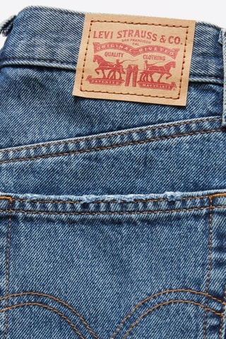 Shorts mom in jeans a vita alta - Celeste