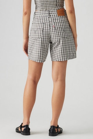 Shorts baggy a vita alta - Bianco