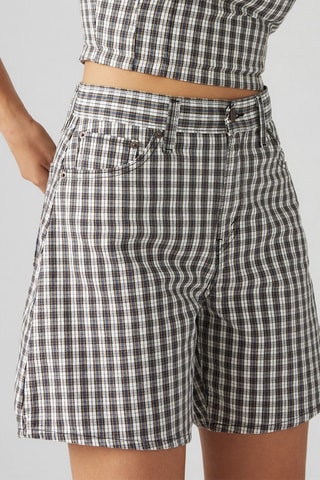 Shorts baggy a vita alta - Bianco