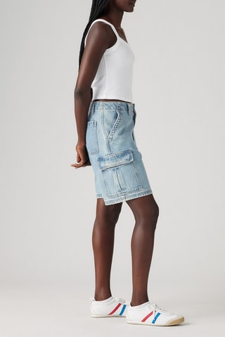 Shorts cargo in jeans - Celeste