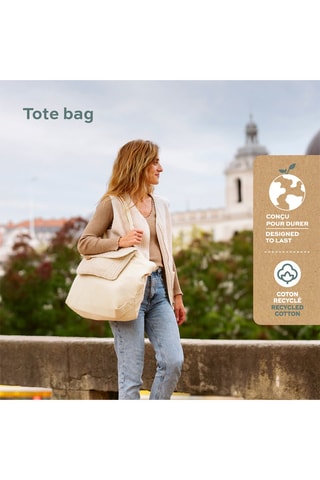 Totebag en Etui - Beige en Ecru