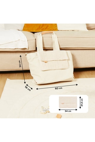 Totebag en Etui - Beige en Ecru