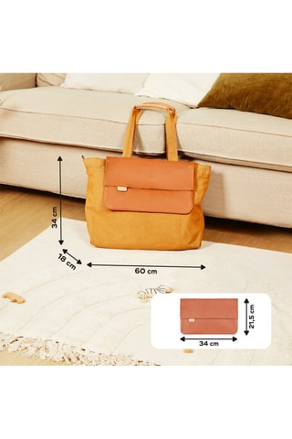 Totebag en Etui - Bruin en Camel