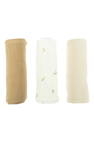 Biologisch Katoenen 3 Babydoekjes - Vanaf de Geboorte