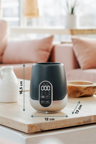 Multifunctionele flesverwarmer zonder BPA - 100 W - Donkergrijs en zilverkleurig