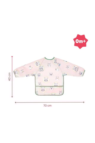 Slabbetje Lange Mouwen Roze - Vanaf de Geboorte