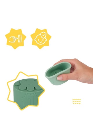 7 Opstapelbare Silicone Kopjes - Vanaf de Geboorte